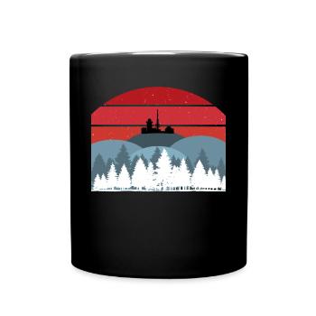 Brocken Harz Gebirge Wanderung Mittelgebirge - Tasse einfarbig - Schwarz - Vorne