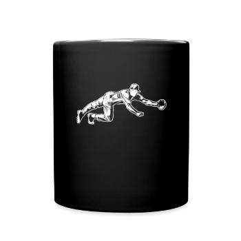 Baseball Catcher - Tasse einfarbig - Schwarz - Vorne