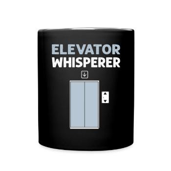 Elevator whisperer. Elevator mechanic elevators - Full Colour Mug - black - Front