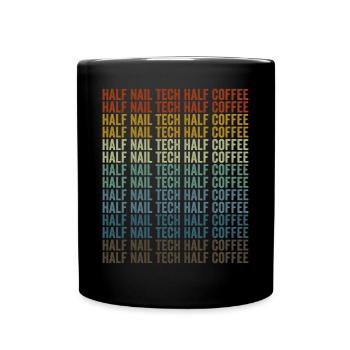 Moitié technicienne ongulaire moitié technologue ongulaire café - Mug uni - noir - Devant
