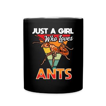 Just A Girl Who Loves Ants - Full Colour Mug - black - Front