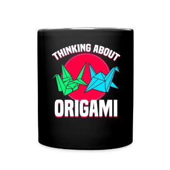 Thinking About Origami - Full Colour Mug - black - Front