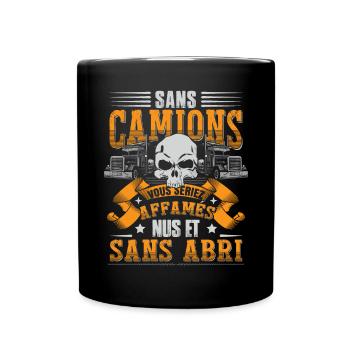 Camionneur Routier Camion Conducteur De Camion - Mug uni - noir - Devant