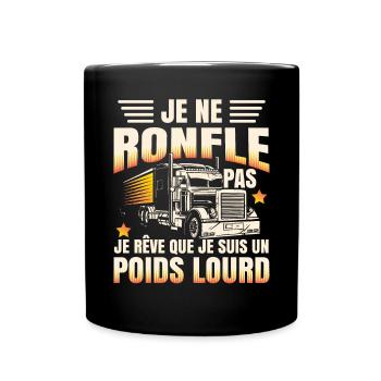Je Suis Un Poids Lourd - Mug uni - noir - Devant