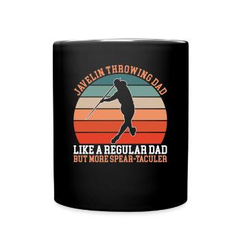 Javelin Throwing Dad - Tasse einfarbig - Schwarz - Vorne
