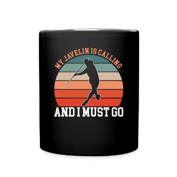 Javelin Throw My Javelin Is Calling - Full Colour Mug - black - Front