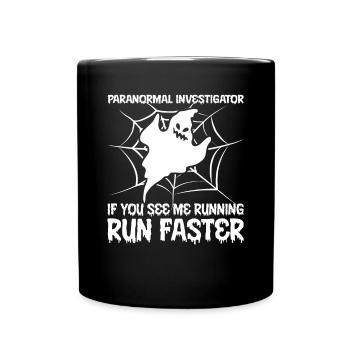 Paranormal Investigator Geisterjäger - Tasse einfarbig - Schwarz - Vorne