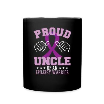 Proud Uncle Of An Epilepsy Warrior - Full Colour Mug - black - Front