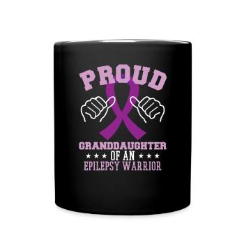 Proud Granddaughter Of An Epilepsy Warrior - Full Colour Mug - black - Front