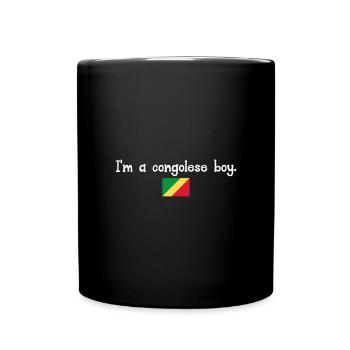 Je suis un garçon congolais - Mug uni - noir - Devant