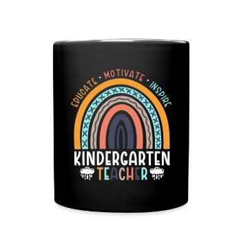 Kindergärtnerin Ausbilden Motivieren Inspirieren - Tasse einfarbig - Schwarz - Vorne