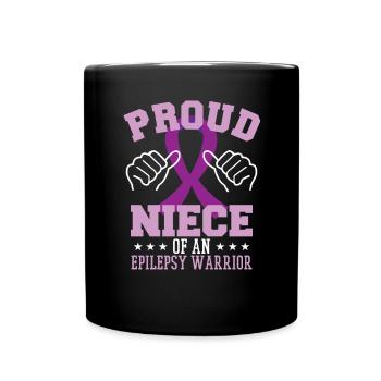 Proud Niece Of An Epilepsy Warrior - Full Colour Mug - black - Front