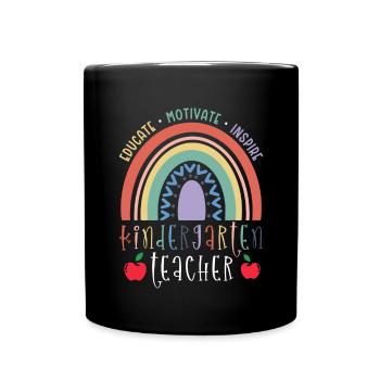 Kindergärtnerin Ausbilden Motivieren Inspirieren - Tasse einfarbig - Schwarz - Vorne