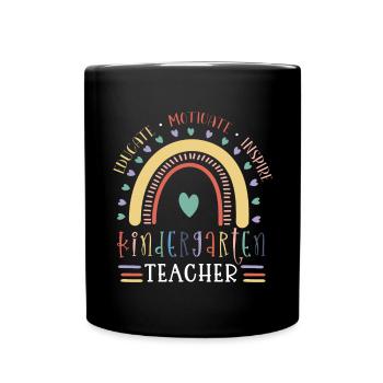 Kindergärtnerin Ausbilden Motivieren Inspirieren - Tasse einfarbig - Schwarz - Vorne