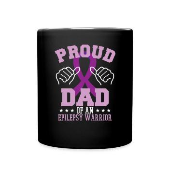 Proud Dad Of An Epilepsy Warrior - Full Colour Mug - black - Front