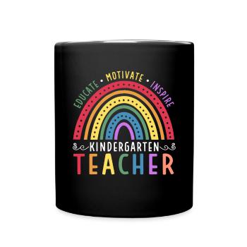 Kindergärtnerin Ausbilden Motivieren Inspirieren - Tasse einfarbig - Schwarz - Vorne