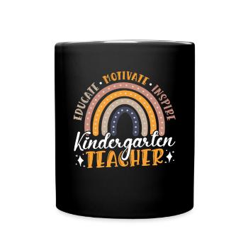 Kindergärtnerin Ausbilden Motivieren Inspirieren - Tasse einfarbig - Schwarz - Vorne
