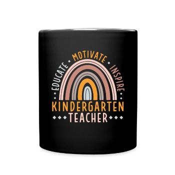 Kindergärtnerin Ausbilden Motivieren Inspirieren - Tasse einfarbig - Schwarz - Vorne