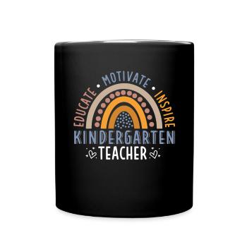 Training a kindergarten teacher Motivating Inspiring - Full Colour Mug - black - Front