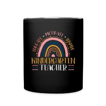 Training a kindergarten teacher Motivating Inspiring - Full Colour Mug - black - Front