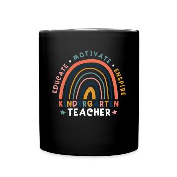 Kindergärtnerin Ausbilden Motivieren Inspirieren - Tasse einfarbig - Schwarz - Vorne