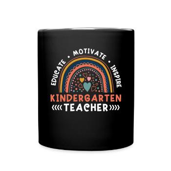 Kindergärtnerin Ausbilden Motivieren Inspirieren - Tasse einfarbig - Schwarz - Vorne