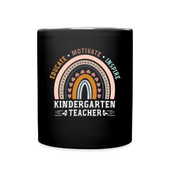 Training a kindergarten teacher Motivating Inspiring - Full Colour Mug - black - Front