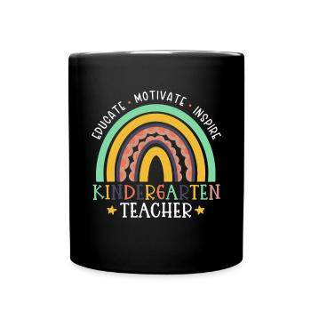 Kindergärtnerin Ausbilden Motivieren Inspirieren - Tasse einfarbig - Schwarz - Vorne