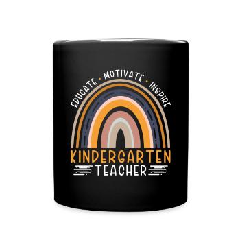Kindergärtnerin Ausbilden Motivieren Inspirieren - Tasse einfarbig - Schwarz - Vorne