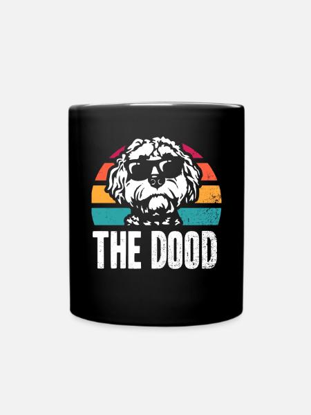 Der Dood Doodle Labradoodle Goldendoodle - Tasse einfarbig - Schwarz