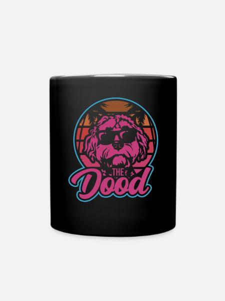 Der Dood Doodle Labradoodle Goldendoodle - Tasse einfarbig - Schwarz