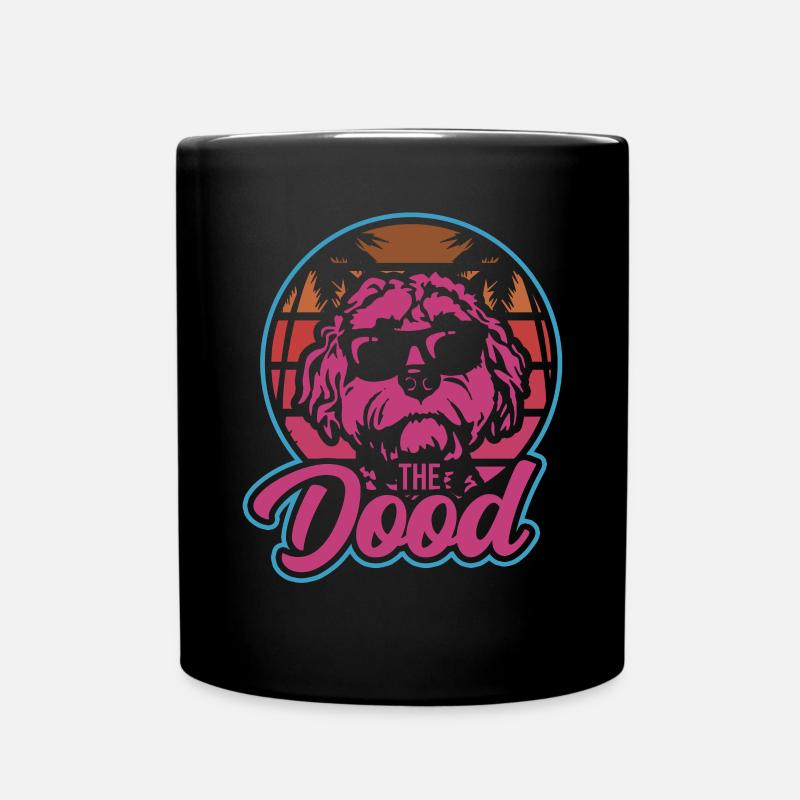 Der Dood Doodle Labradoodle Goldendoodle - Tasse einfarbig - Schwarz