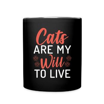 Gift Cat Owner Cat Gift - Full Colour Mug - black - Front