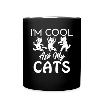Gift Cat Owner Cat Gift - Full Colour Mug - black - Front