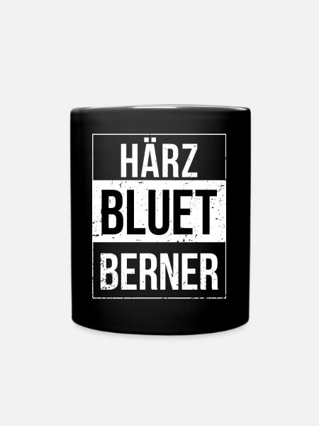 Bern Härzbluetberner Berner - Tasse einfarbig - Schwarz