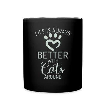 Gift Cat Owner Cat Gift - Full Colour Mug - black - Front