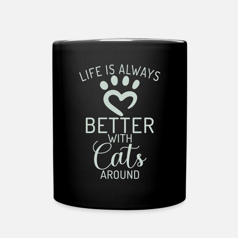 Geschenk Katze Besitzer Katze Geschenk - Tasse einfarbig - Schwarz