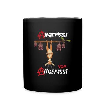 Angepisst von Angepasst Be Different Gazelle - Tasse einfarbig - Schwarz - Vorne