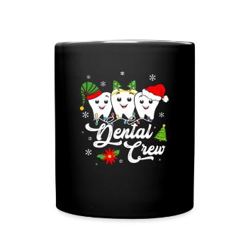 Dental Crew Dentist Teeth - Full Colour Mug - black - Front