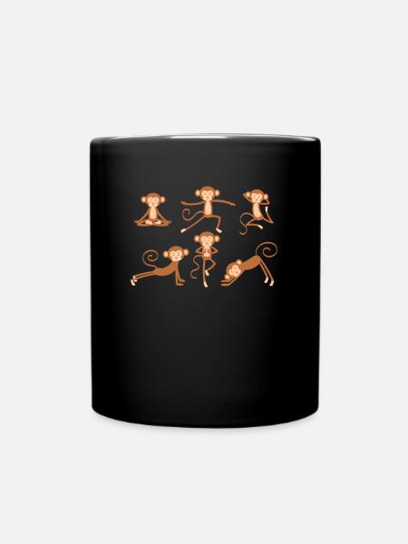 Yoga Singe - Mug uni - noir