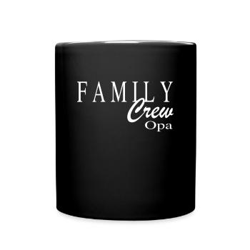 Family Crew Opa - Tasse einfarbig - Schwarz - Vorne
