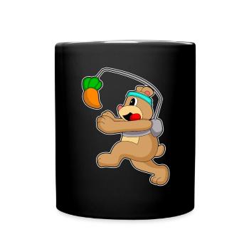 Bär Karotte - Tasse einfarbig - Schwarz - Vorne