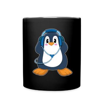 Musique Casque Penguin - Mug uni - noir - Devant