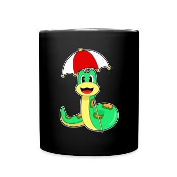 Parapluie serpent - Mug uni - noir - Devant