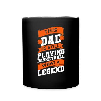 This father plays basketball - Full Colour Mug - black - Front