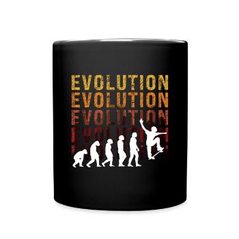 Evolution Skateboarding Skate Retro Streetwear - Tasse einfarbig - Schwarz - Vorne