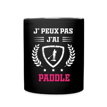 Je peux pas j'ai paddle femme - Mug uni - noir - Devant