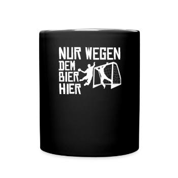 Handball Zubehör handballer Motiv - Tasse einfarbig - Schwarz - Vorne
