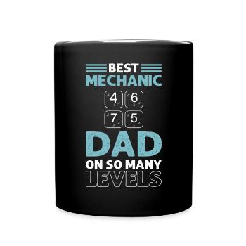 Best mechanic father on so many levels. - Full Colour Mug - black - Front