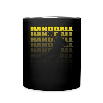 Accessoires de handball motif handball - Mug uni - noir - Devant